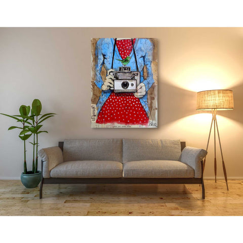 Image of 'Blue Flamingo' by Loui Jover, Canvas Wall Art,40 x 54