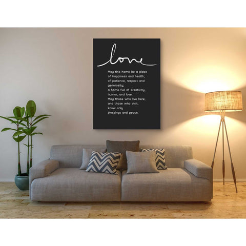 Image of 'Home Blessing BW' by Linda Woods, Canvas Wall Art,40 x 54