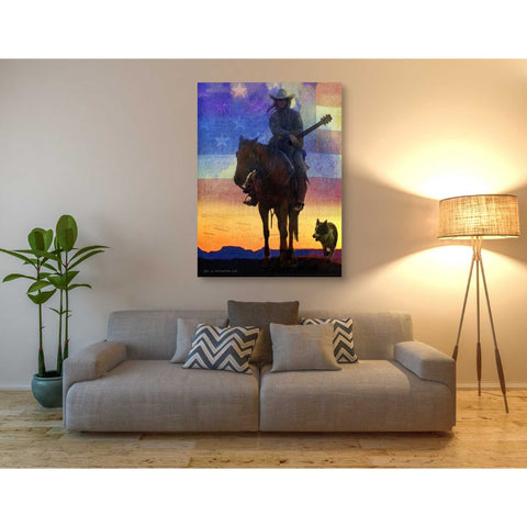 Image of 'American Cowgirl' by Chris Vest, Giclee Canvas Wall Art