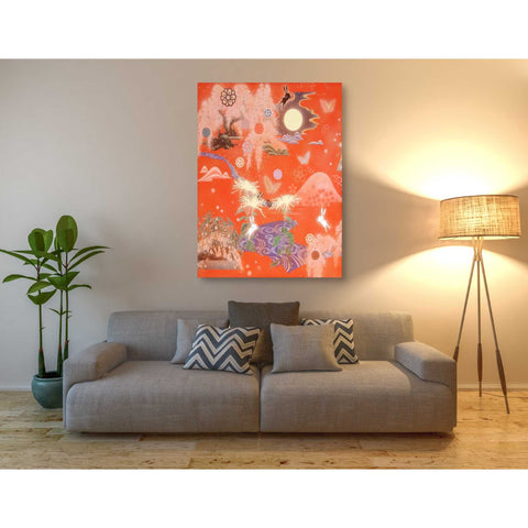 Image of 'Moon and Rabbit' by Zigen Tanabe, Giclee Canvas Wall Art