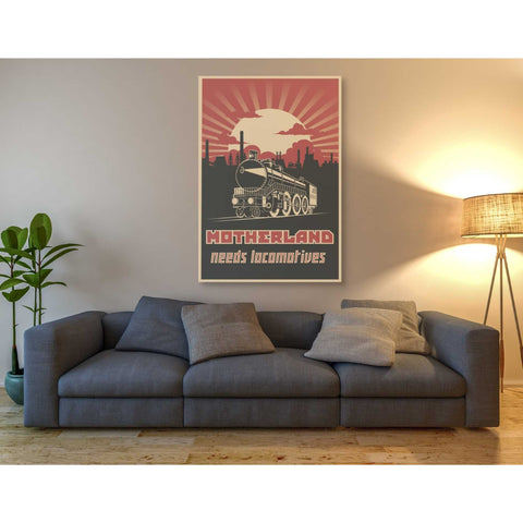 Image of 'Motherland Needs Locomotives' Canvas Wall Art,40 x 60