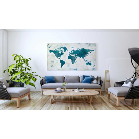 Image of 'Discover the World Blue' by Melissa Averinos, Canvas Wall Art,40 x 60