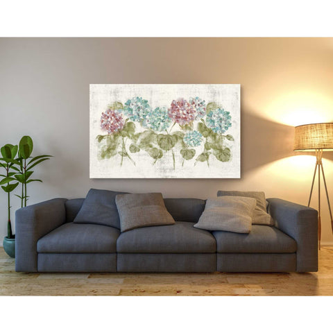 Image of 'Vibrant Row of Hydrangea No Border' by Cheri Blum, Canvas Wall Art,40 x 60