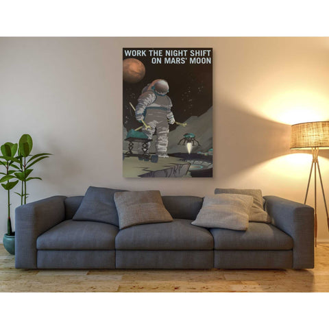 Image of 'Mars Explorer Series: Work The Night Shift" Space Canvas Wall Art,40 x 60