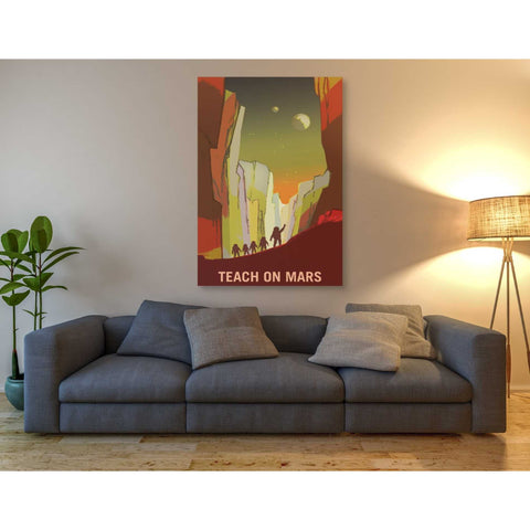 Image of 'Mars Explorer Series: Teach on Mars" Space Canvas Wall Art,40 x 60