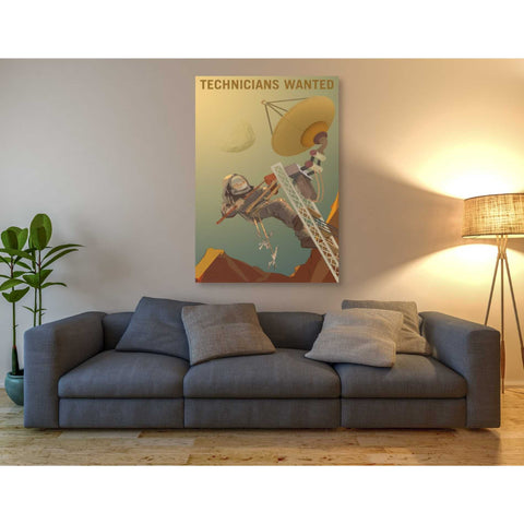 Image of 'Mars Explorer Series: Technicians Wanted' Canvas Wall Art,40 x 60