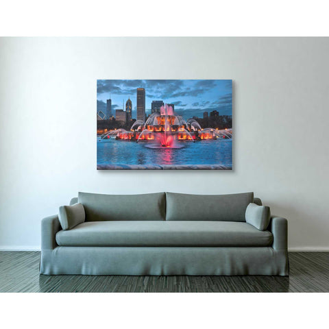 Image of 'Buckingham Fountain Lit,' Canvas Wall Art,40 x 60