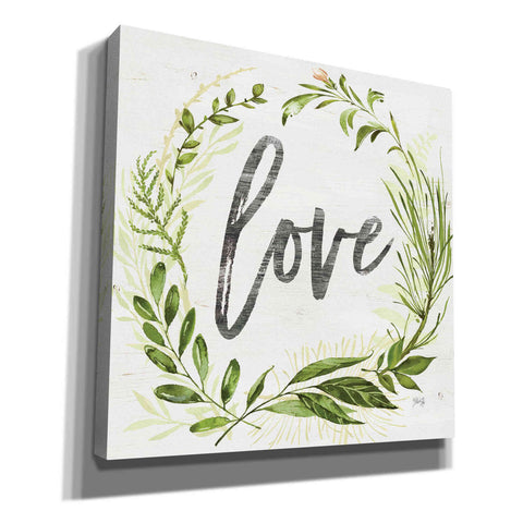 Image of 'Love Greenery Wreath' by Marla Rae, Canvas Wall Art