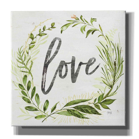 Image of 'Love Greenery Wreath' by Marla Rae, Canvas Wall Art