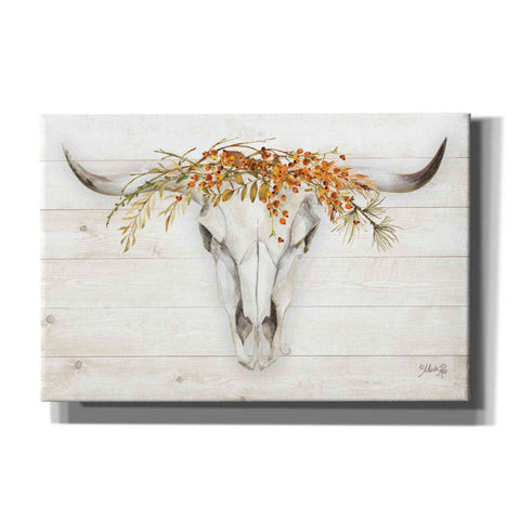 Image of 'Fall Steer Skull' by Marla Rae, Canvas Wall Art