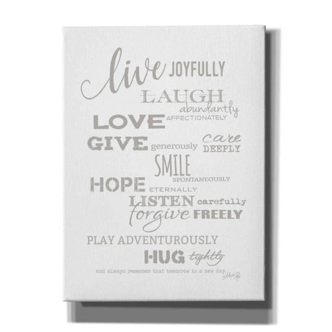Image of 'Live Joyfully' by Marla Rae, Canvas Wall Art