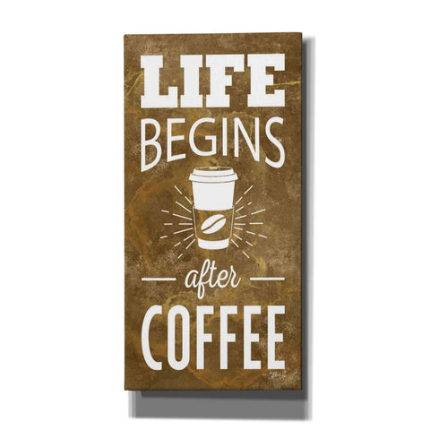 Image of 'Life Begins After Coffee' by Marla Rae, Canvas Wall Art