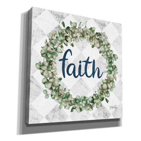 Image of 'Faith Eucalyptus Wreath' by Marla Rae, Canvas Wall Art