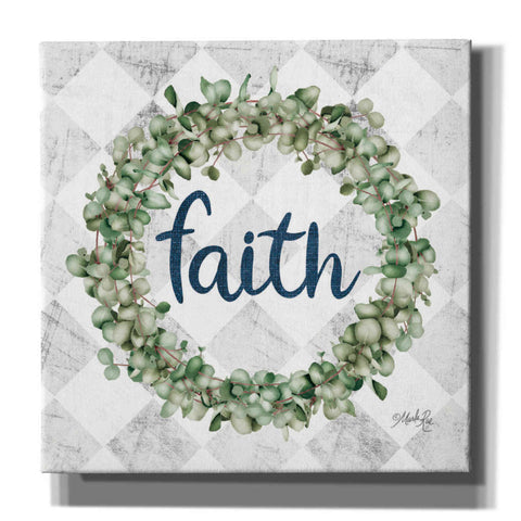Image of 'Faith Eucalyptus Wreath' by Marla Rae, Canvas Wall Art