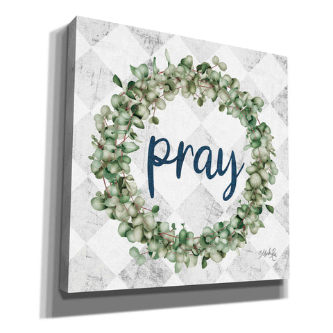 Image of 'Pray Eucalyptus Wreath' by Marla Rae, Canvas Wall Art