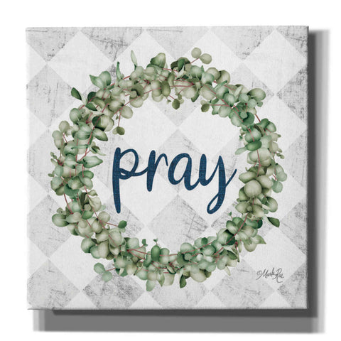 Image of 'Pray Eucalyptus Wreath' by Marla Rae, Canvas Wall Art