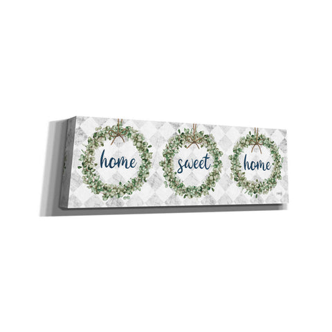 Image of 'Home Sweet Home Eucalyptus Wreaths' by Marla Rae, Canvas Wall Art