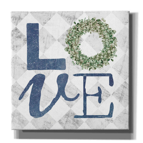 Image of 'Love with Eucalyptus Wreath III' by Marla Rae, Canvas Wall Art