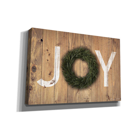 Image of 'Joy Cedar Wreath' by Susan Ball, Canvas Wall Art