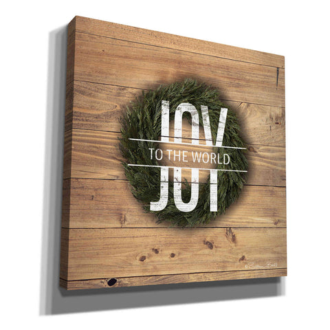 Image of 'Joy to the World with Wreath' by Susan Ball, Canvas Wall Art