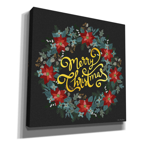 Image of 'Merry Christmas Wreath' by Seven Trees Design, Canvas Wall Art