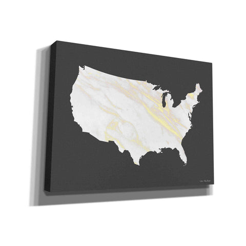 Image of 'Marble Gold USA Map' by Seven Trees Design, Canvas Wall Art