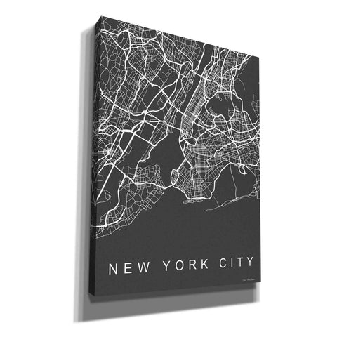 Image of 'NYC Grey Map' by Seven Trees Design, Canvas Wall Art