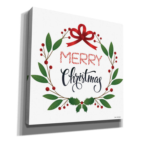 Image of 'Merry Christmas Wreath 2' by Seven Trees Design, Canvas Wall Art