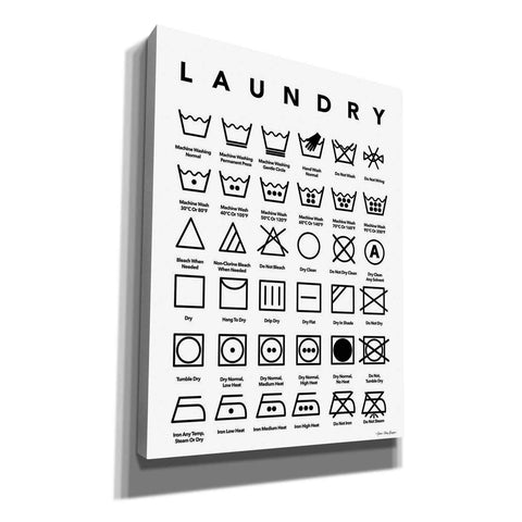 Image of 'Laundry Symbols' by Seven Trees Design, Canvas Wall Art