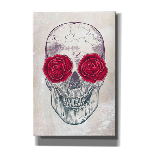 Image of 'Skull & Roses' by Rachel Caldwell, Canvas Wall Art