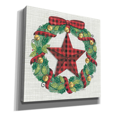 Image of 'Joy Angels Wreath' by Deb Strain, Canvas Wall Art