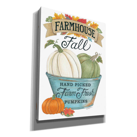 Image of 'Farmhouse Fall Pumpkins' by Deb Strain, Canvas Wall Art
