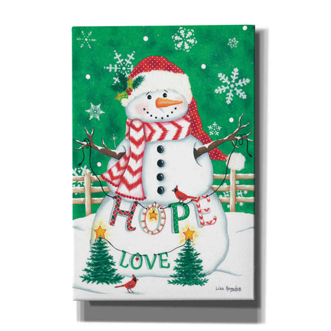 Image of 'Merry Snowman' by Lisa Kennedy, Canvas Wall Art