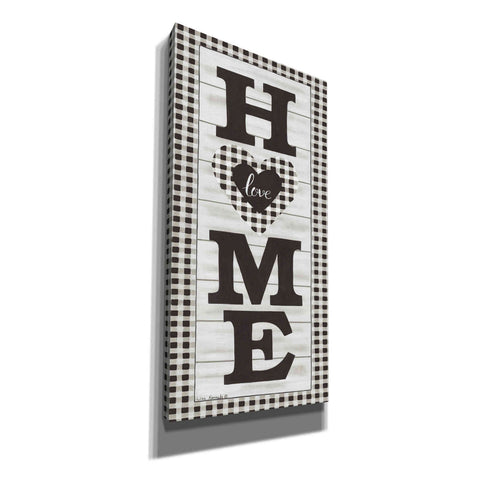 Image of 'Black & White Plaid Home' by Lisa Kennedy, Canvas Wall Art