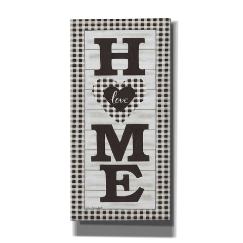 Image of 'Black & White Plaid Home' by Lisa Kennedy, Canvas Wall Art