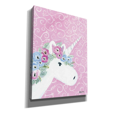 Image of 'Floral Unicorn II' by Roey Ebert, Canvas, Wall Art