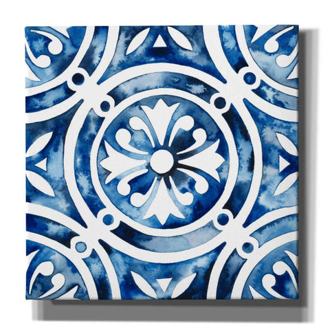 Image of 'Cobalt Tile IV' by Grace Popp, Canvas Wall Art