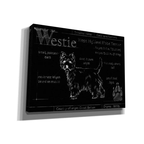 Image of 'Blueprint Westie II' by Ethan Harper, Canvas Wall Art