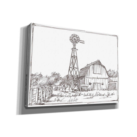 Image of 'Farm Sketch II' by Ethan Harper, Canvas Wall Art