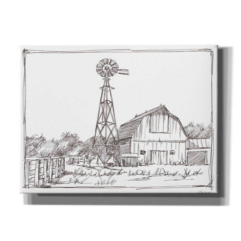 Image of 'Farm Sketch II' by Ethan Harper, Canvas Wall Art
