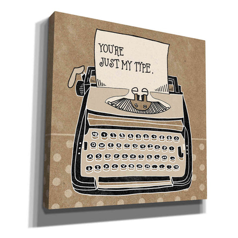 Image of 'Youre My Type Taupe' by Mary Urban, Canvas Wall Art