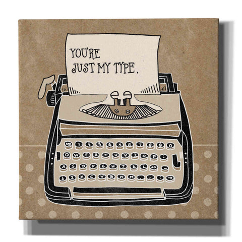 Image of 'Youre My Type Taupe' by Mary Urban, Canvas Wall Art