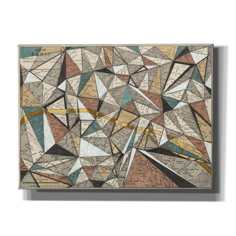 Image of 'Modern Map of Paris' by Nikki Galapon, Canvas Wall Art
