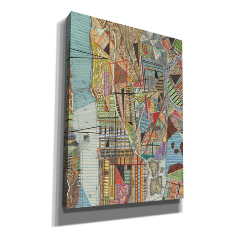 Image of 'Modern Map of New York I' by Nikki Galapon, Canvas Wall Art