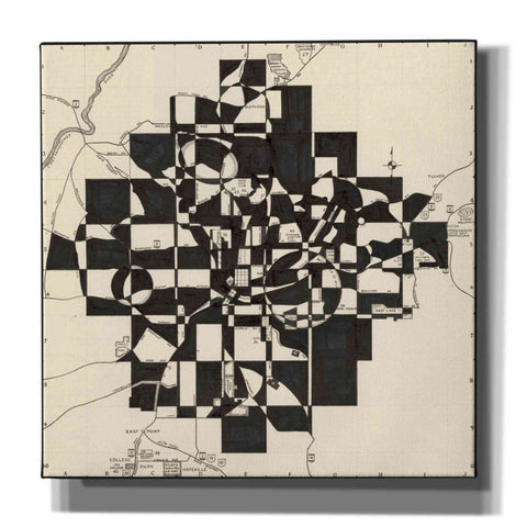 Image of 'Modern Map of Atlanta' by Nikki Galapon, Canvas Wall Art