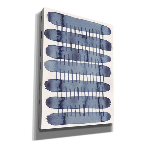 Image of 'Indigo Stitchy I' by Nikki Galapon, Canvas Wall Art