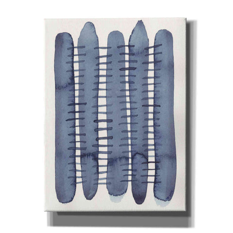 Image of 'Indigo Stitchy II' by Nikki Galapon, Canvas Wall Art