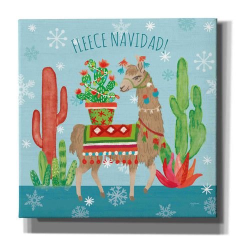 Image of 'Lovely Llamas Christmas III' by Mary Urban, Canvas Wall Art