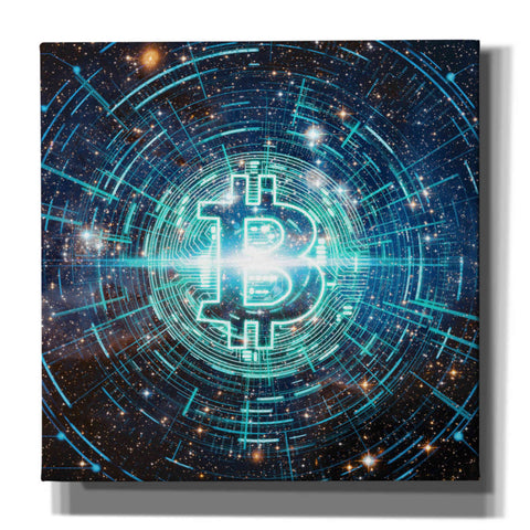 Image of 'Cyber Bitcoin', Canvas Wall Art
