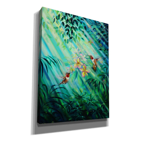 Image of 'Hummingbirds Plumeria' by Jan Kasparec, Canvas Wall Art